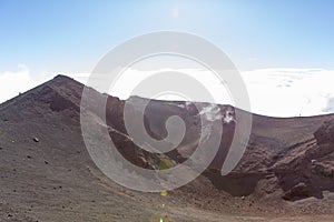 Volcanic landscape with gas chambers from Etna volcano