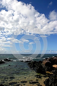 Volcanic landscape at hawaii