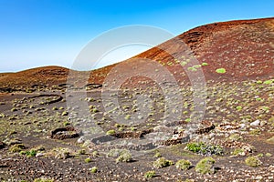 Volcanic landscape, Island Lanzarote, Canary Islands, Spain, Europe