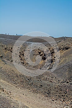 volcanic landscape of the island of Santorini