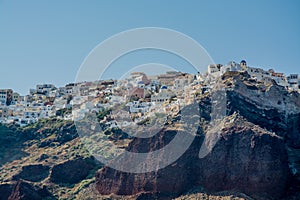 volcanic landscape of the island of Santorini