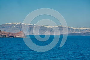 volcanic landscape of the island of Santorini