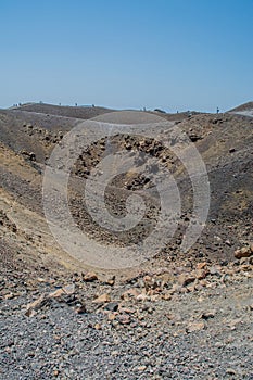 volcanic landscape of the island of Santorini