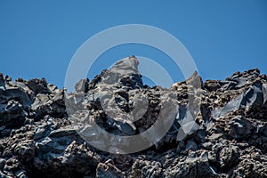 volcanic landscape of the island of Santorini