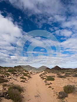 Volcanic Landscape in Los Lobos, Canary Islands