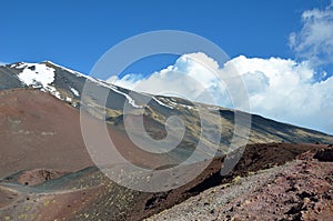 Volcanic landscape of the mount Etna