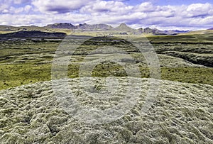 Volcanic landscape near Laki Volcano, VatnajÃ¶kull National Park, Iceland