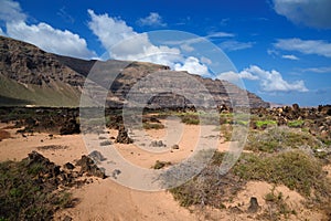 Volcanic landscape, Orzola, Lanzarote, Spain