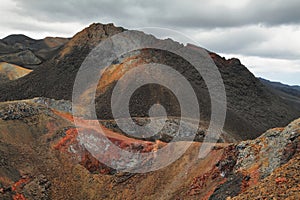 Volcanic landscape, Sierra Negra, Galapagos.