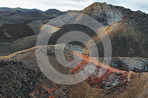 Volcanic landscape, Sierra Negra, Galapagos. photo