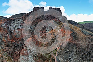 Volcanic landscape, Sierra Negra, Galapagos. photo