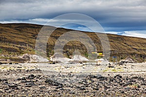 Volcanic landscape - stone and ash wasteland