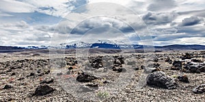 Volcanic landscape - stone and ash wasteland