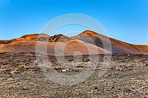 Volcanic landscape, Timanfaya National Park, Island Lanzarote, Canary Islands, Spain