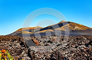 Volcanic landscape, Timanfaya National Park, Island Lanzarote, Canary Islands, Spain