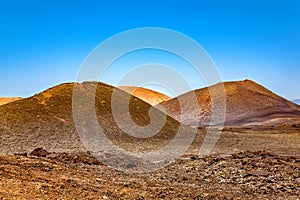 Volcanic landscape, Timanfaya National Park, Island Lanzarote, Canary Islands, Spain photo