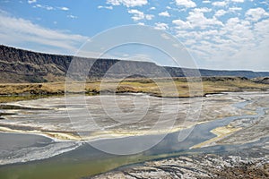 Volcanic landscapes at Lake Magadi, Kenya