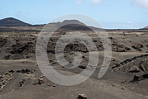 Volcanic mountains and craters on Lanzarote