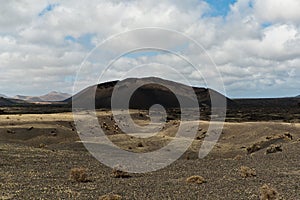 Volcanic mountains and craters on Lanzarote