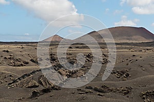 Volcanic mountains and craters on Lanzarote