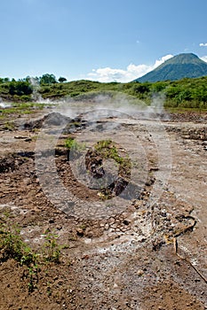 Volcanic mud pots