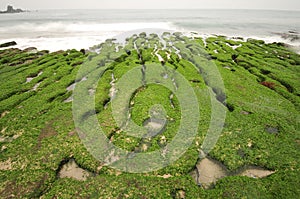 Volcanic reef formation of tidal creeks.