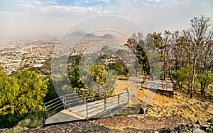 Volcanic ridge in Mexico City from Cerro de la Estrella National Park photo