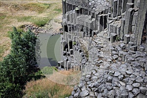 Volcanic rock formation Panska skala, Czechia