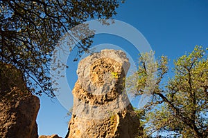 Volcanic rock formations in the desert