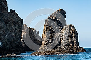 Volcanic Rock Formations at East Anacapa Island in California