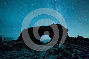 Volcanic rock formations in Iceland