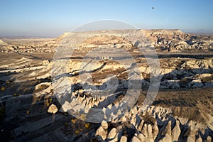 Volcanic rock formations landscape.