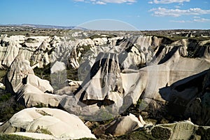 Volcanic Rock Formations Landscape In Cappadocia