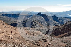 Volcanic rock formations at Mount Kenya