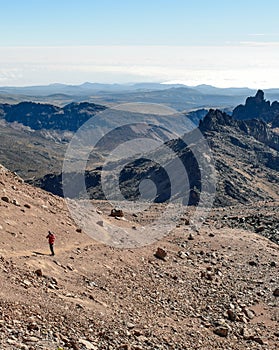 Volcanic rock formations, Mount Kenya