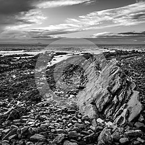 Volcanic rock formations at St Monans in Fife