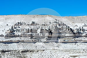 Volcanic rock forms in Aguada Blanca at Arequipa Peru