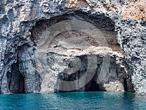 Volcanic rock and sea. Pantelleria, Sicily, Italy