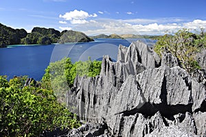 Volcanic rocks in coron island