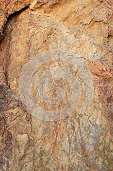 Volcanic rocks, Ignimbrite with Jarosite and Goethite in Almeria