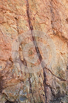 Volcanic rocks, Ignimbrite with Jarosite and Goethite in Almeria