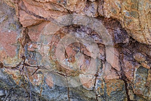 Volcanic rocks, Ignimbrite with Jarosite and Goethite in Almeria