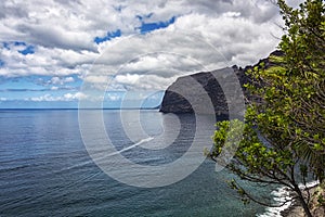 Volcanic rocks of Los Gigantos on the island of Tenerife Spain