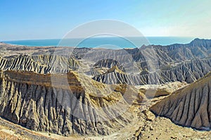 Volcanic rocky mountains in the Balochistan photo