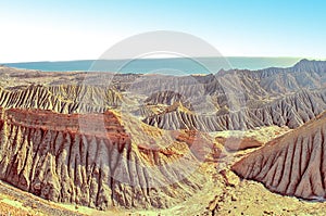 Volcanic rocky mountains in the Balochistan