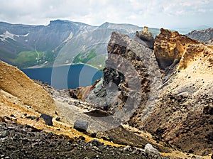 Volcanic rocky mountains, wild landscape