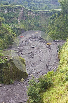 Volcanic Sand Mining, Yogyakarta, Indonesia