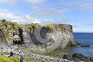 Volcanic sea cliffs nesting site