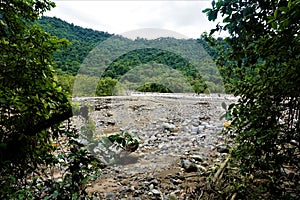 Volcanic sediment and river photographed from Braulio Carrillo National Park photo