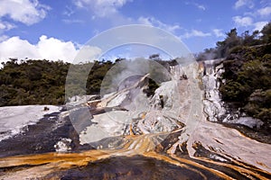 Volcanic slopes in Orakei Korako,New Zealand North Island